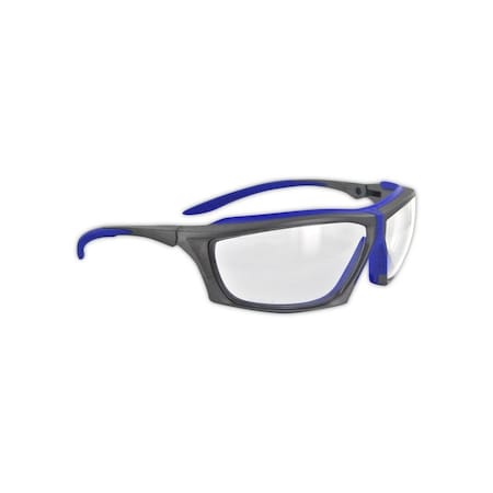 Magid Zircon Plus, Safety Glasses, Yes, Clear Lens, Grey/Blue Frame, 1 PR Y770RBAFC